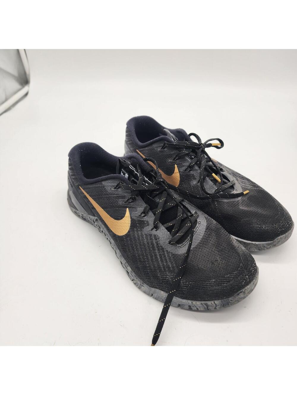 Nike Metcon Women's Size 10 Black Gold Cross Training Gym Workout Shoes EU 42